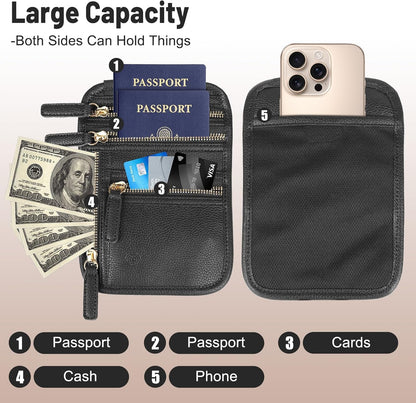 Passport Holder for Travel Men, RFID Blocking Passport Covers Case | Passport Wallet Card Slot, International Travel Must Haves Travel Accessories for Women, Cruise Ship Essentials Gifts, Blue