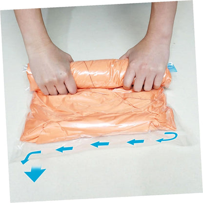 10pcs Vacuum Compression Bags Set for Clothes Storage, Thickened Space Saver Organizer with Roll-up Seal, Multipurpose Travel Packing Bags for Home and Luggage