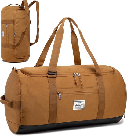 60L Duffle Bag for Men Travel Duffel Bag Large Size for Women Weekender Overnight with Shoes Compartment Multifunctional Gym Bags, Black