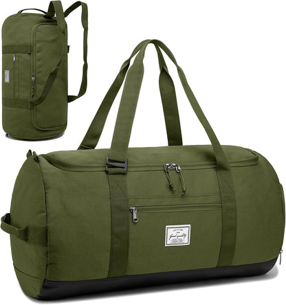 60L Duffle Bag for Men Travel Duffel Bag Large Size for Women Weekender Overnight with Shoes Compartment Multifunctional Gym Bags, Black