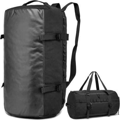 60L Duffle Bag for Men Travel Duffel Bag Large Size for Women Weekender Overnight with Shoes Compartment Multifunctional Gym Bags, Black