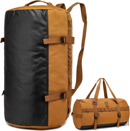 60L Duffle Bag for Men Travel Duffel Bag Large Size for Women Weekender Overnight with Shoes Compartment Multifunctional Gym Bags, Black