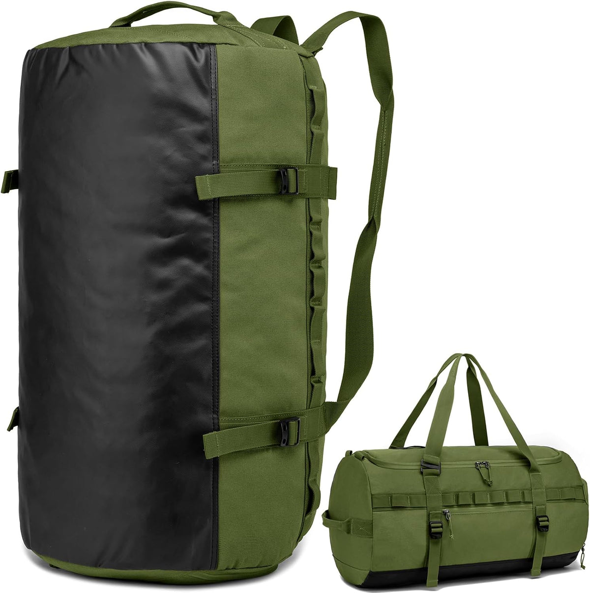 60L Duffle Bag for Men Travel Duffel Bag Large Size for Women Weekender Overnight with Shoes Compartment Multifunctional Gym Bags, Black