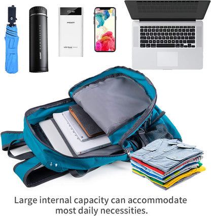 NODLAND Lightweight Backpack, Travel 40L Foldable Water-Resistant Daypack, Hiking Outdoor Camping Rucksack for Men Women