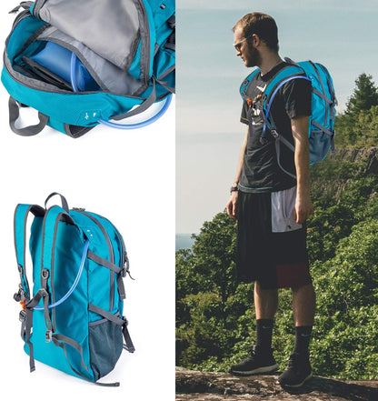 NODLAND Lightweight Backpack, Travel 40L Foldable Water-Resistant Daypack, Hiking Outdoor Camping Rucksack for Men Women