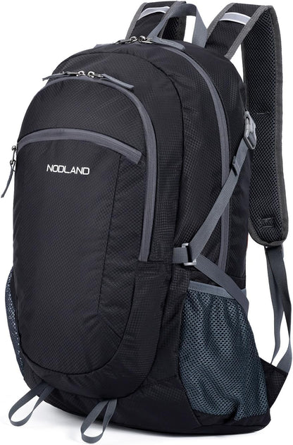 NODLAND Lightweight Backpack, Travel 40L Foldable Water-Resistant Daypack, Hiking Outdoor Camping Rucksack for Men Women