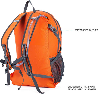 NODLAND Lightweight Backpack, Travel 40L Foldable Water-Resistant Daypack, Hiking Outdoor Camping Rucksack for Men Women