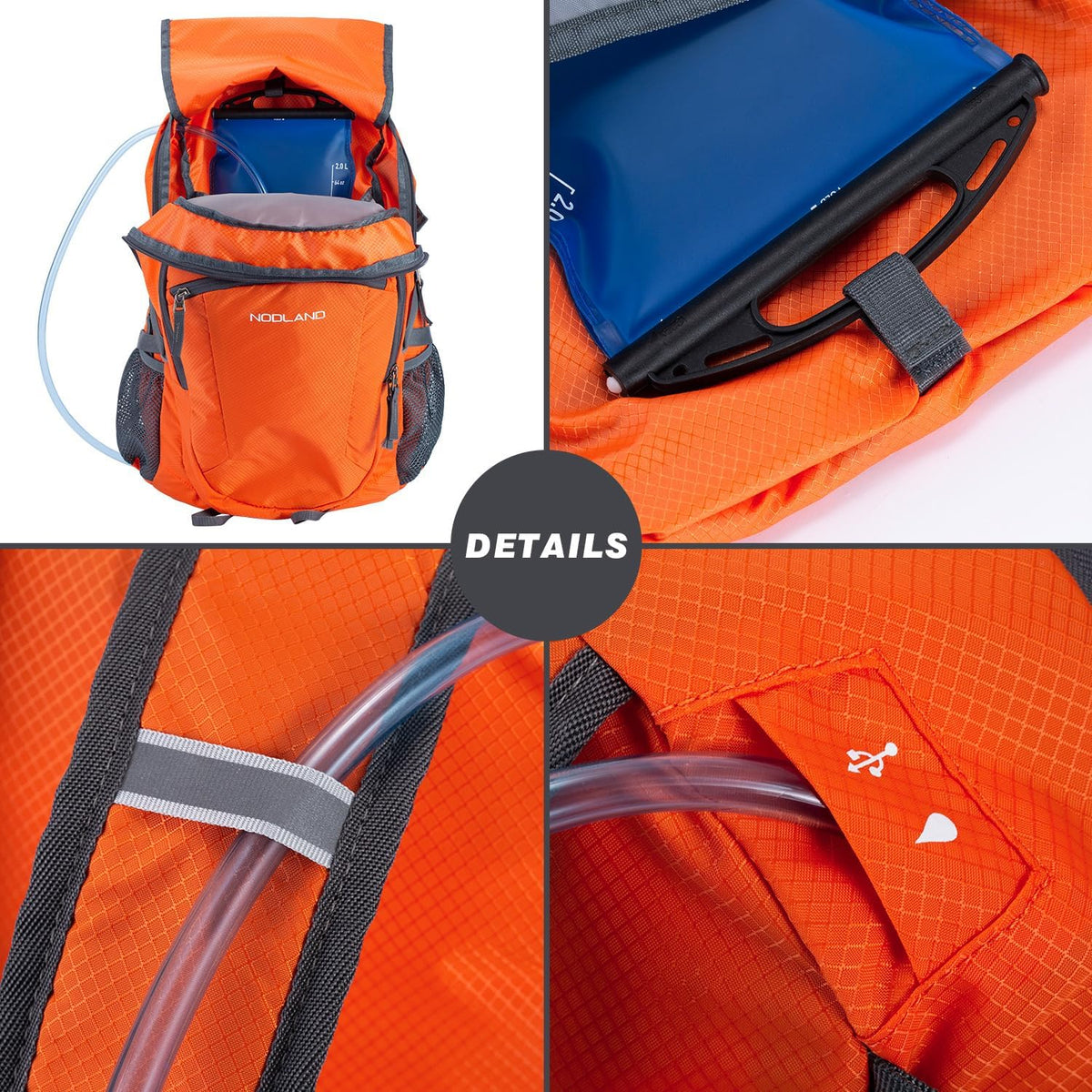 NODLAND Lightweight Backpack, Travel 40L Foldable Water-Resistant Daypack, Hiking Outdoor Camping Rucksack for Men Women