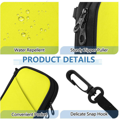 Travel Doc Organizer 21×14×3 CM | Scratch Resistant Polyester Multi Pockets Multi-Way Carry for Men Women Outdoor Yellow Color
