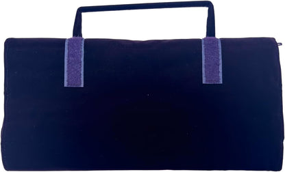 Velvet Jewelry Roll Organizer, 9/11 Grids – Travel Jewelry Case with Zippered Compartments for Necklaces – Compact Portable Jewelry Storage (Blackish Green, 9-Grids)