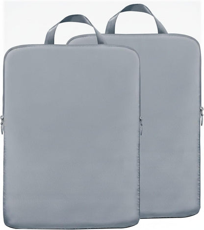 Compression Packing Bags for Travel, Manual Space Saving Organizers for Luggage and Closet, Reusable Polyester Storage Set of 6 (Set of 6)