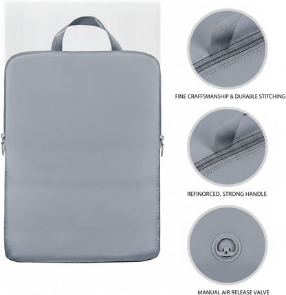 Compression Packing Bags for Travel, Manual Space Saving Organizers for Luggage and Closet, Reusable Polyester Storage Set of 6 (Set of 6)