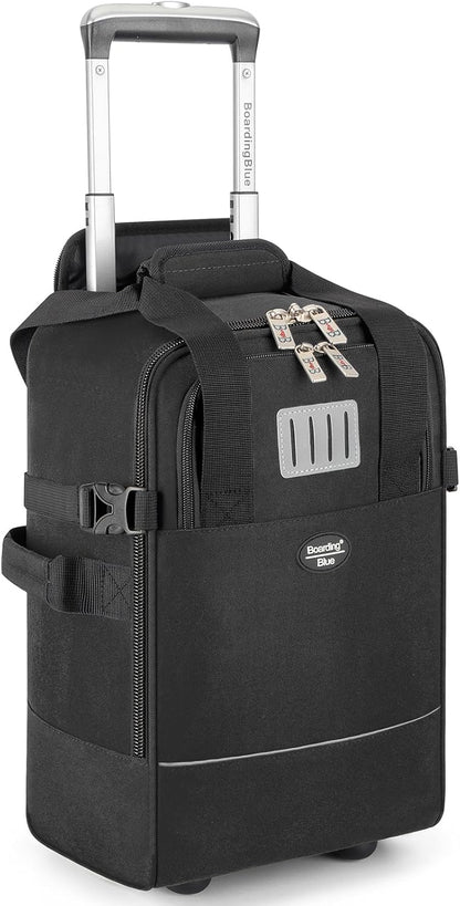 17x10x9 Inches United Airlines Rolling Personal Item Under Seat Travel Bag Suitable For Major Airlines, Not Suitcase, Rolling Travel Bag Design (Navy, 17x10x9 Inches)