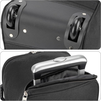 17x10x9 Inches United Airlines Rolling Personal Item Under Seat Travel Bag Suitable For Major Airlines, Not Suitcase, Rolling Travel Bag Design (Navy, 17x10x9 Inches)
