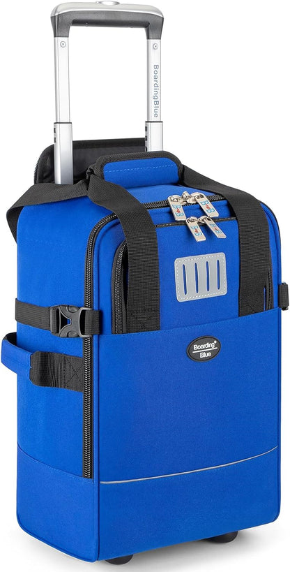 17x10x9 Inches United Airlines Rolling Personal Item Under Seat Travel Bag Suitable For Major Airlines, Not Suitcase, Rolling Travel Bag Design (Navy, 17x10x9 Inches)