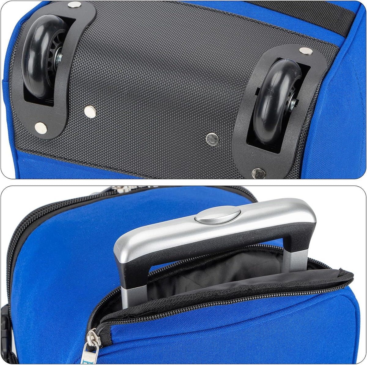 17x10x9 Inches United Airlines Rolling Personal Item Under Seat Travel Bag Suitable For Major Airlines, Not Suitcase, Rolling Travel Bag Design (Navy, 17x10x9 Inches)