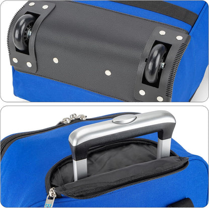 17x10x9 Inches United Airlines Rolling Personal Item Under Seat Travel Bag Suitable For Major Airlines, Not Suitcase, Rolling Travel Bag Design (Navy, 17x10x9 Inches)