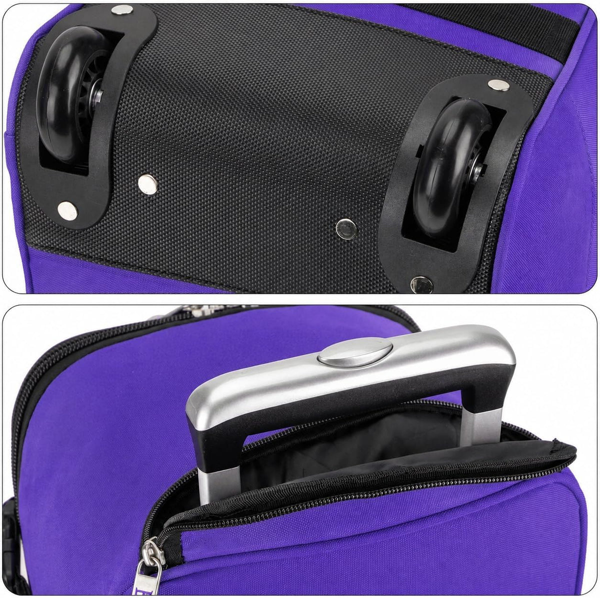 17x10x9 Inches United Airlines Rolling Personal Item Under Seat Travel Bag Suitable For Major Airlines, Not Suitcase, Rolling Travel Bag Design (Navy, 17x10x9 Inches)