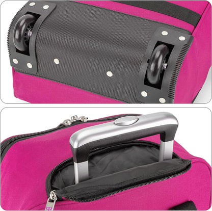 17x10x9 Inches United Airlines Rolling Personal Item Under Seat Travel Bag Suitable For Major Airlines, Not Suitcase, Rolling Travel Bag Design (Navy, 17x10x9 Inches)