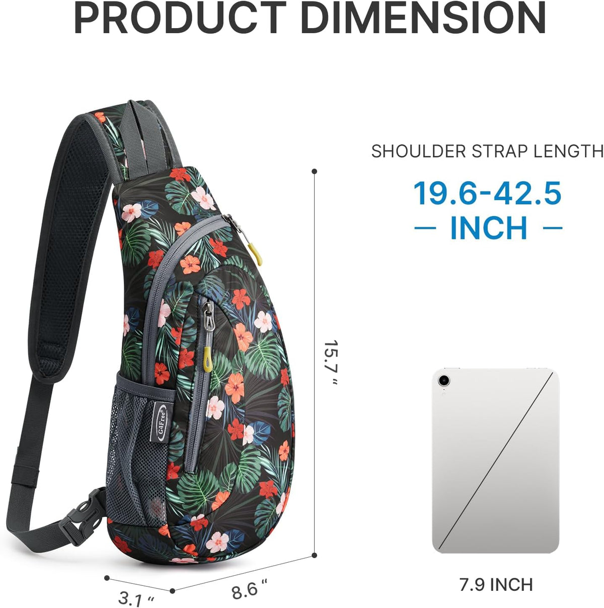 Small Shoulder Bag, Crossbody Bag, Crossbody Backpack, Anti-Theft Outdoor Backpack, Grey/Orange, S, Sling Backpacks | Durable Nylon Lightweight Sling Bag, Multi-Compartment, Adjustable Strap Chest Shoulder Bags Hiking Sports(Grey/Orange)