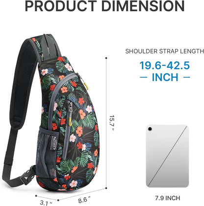 Small Shoulder Bag, Crossbody Bag, Crossbody Backpack, Anti-Theft Outdoor Backpack, Grey/Orange, S, Sling Backpacks | Durable Nylon Lightweight Sling Bag, Multi-Compartment, Adjustable Strap Chest Shoulder Bags Hiking Sports(Grey/Orange)
