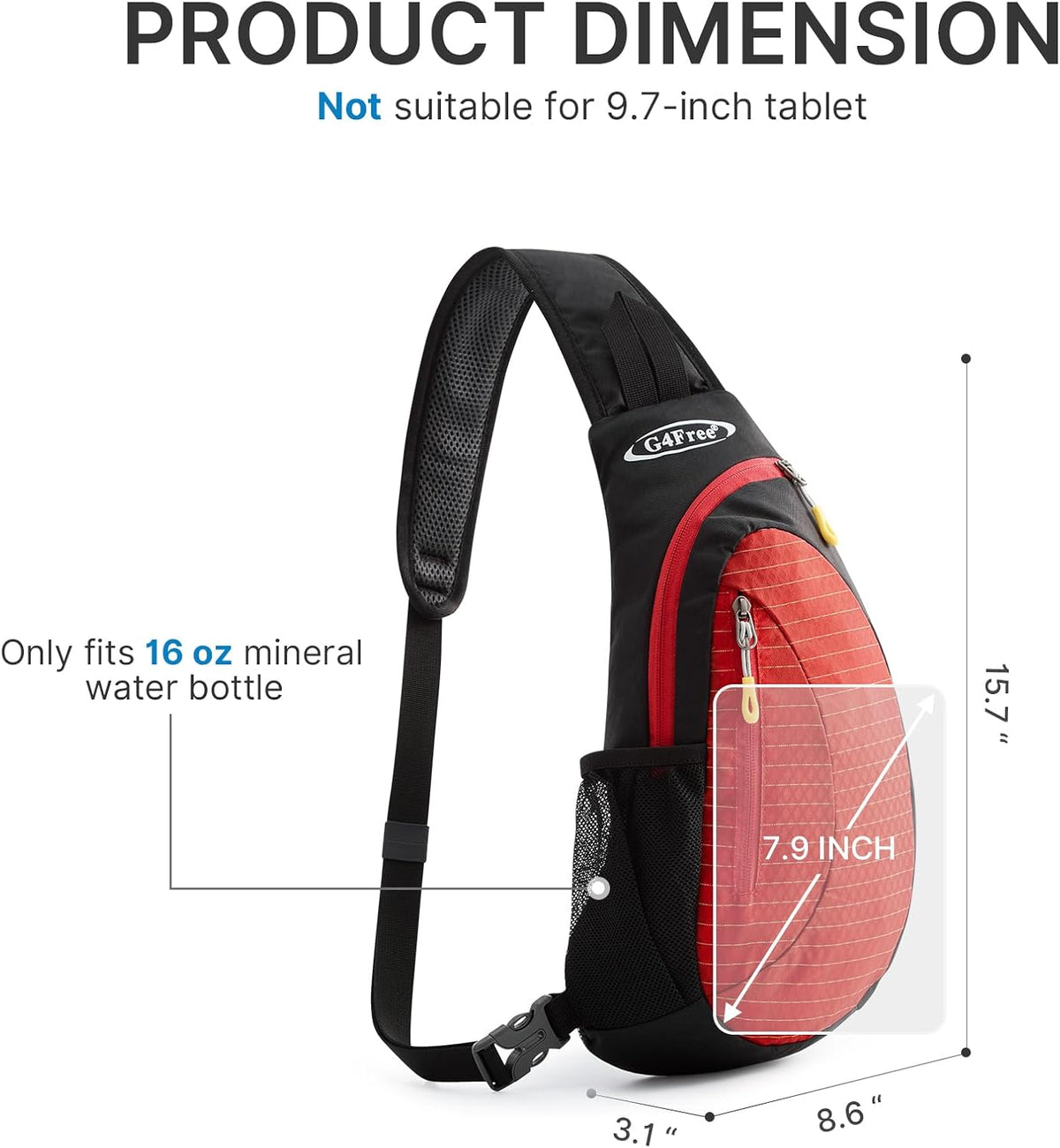 Small Shoulder Bag, Crossbody Bag, Crossbody Backpack, Anti-Theft Outdoor Backpack, Grey/Orange, S, Sling Backpacks | Durable Nylon Lightweight Sling Bag, Multi-Compartment, Adjustable Strap Chest Shoulder Bags Hiking Sports(Grey/Orange)