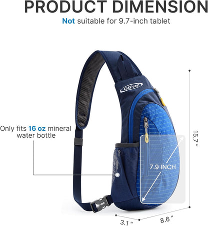 Small Shoulder Bag, Crossbody Bag, Crossbody Backpack, Anti-Theft Outdoor Backpack, Grey/Orange, S, Sling Backpacks | Durable Nylon Lightweight Sling Bag, Multi-Compartment, Adjustable Strap Chest Shoulder Bags Hiking Sports(Grey/Orange)