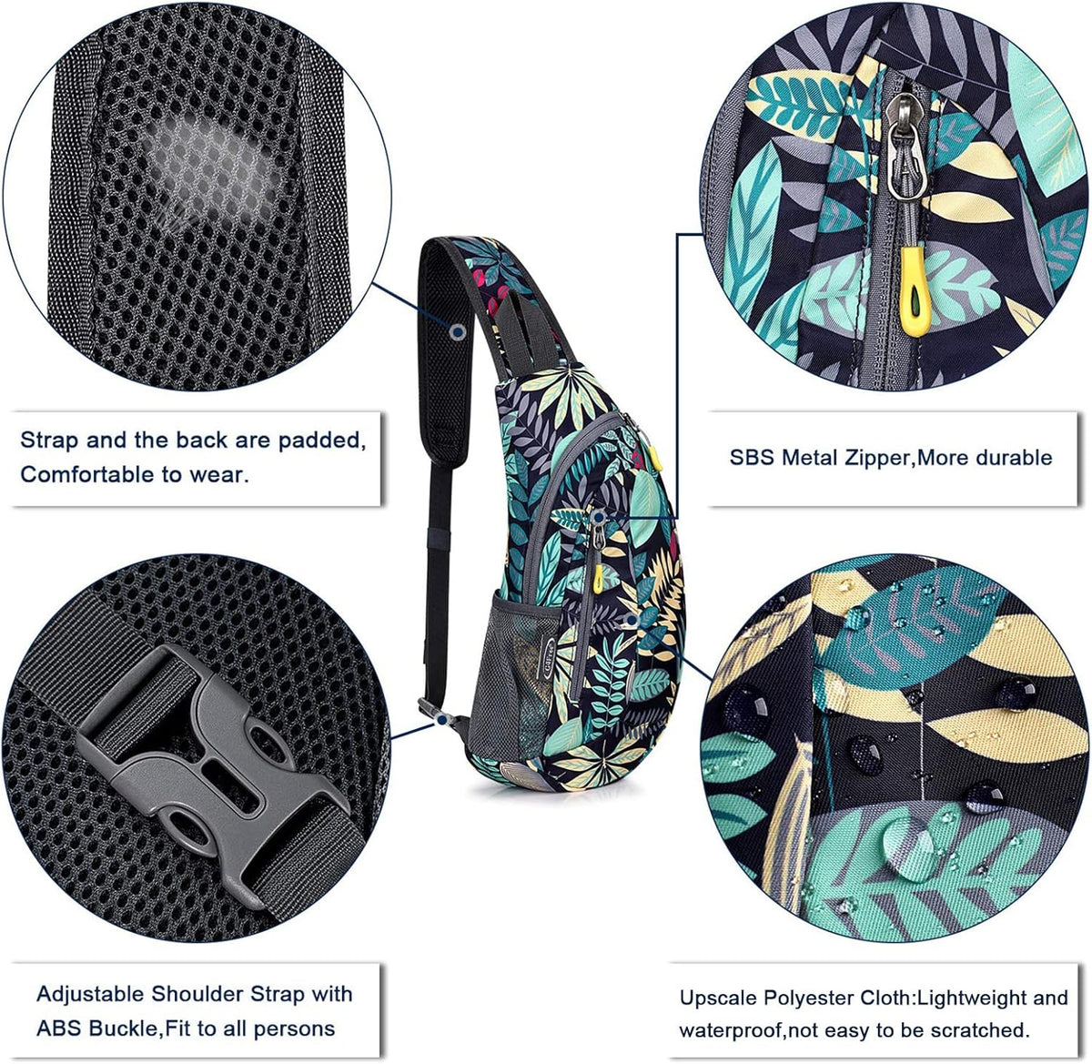 Small Shoulder Bag, Crossbody Bag, Crossbody Backpack, Anti-Theft Outdoor Backpack, Grey/Orange, S, Sling Backpacks | Durable Nylon Lightweight Sling Bag, Multi-Compartment, Adjustable Strap Chest Shoulder Bags Hiking Sports(Grey/Orange)