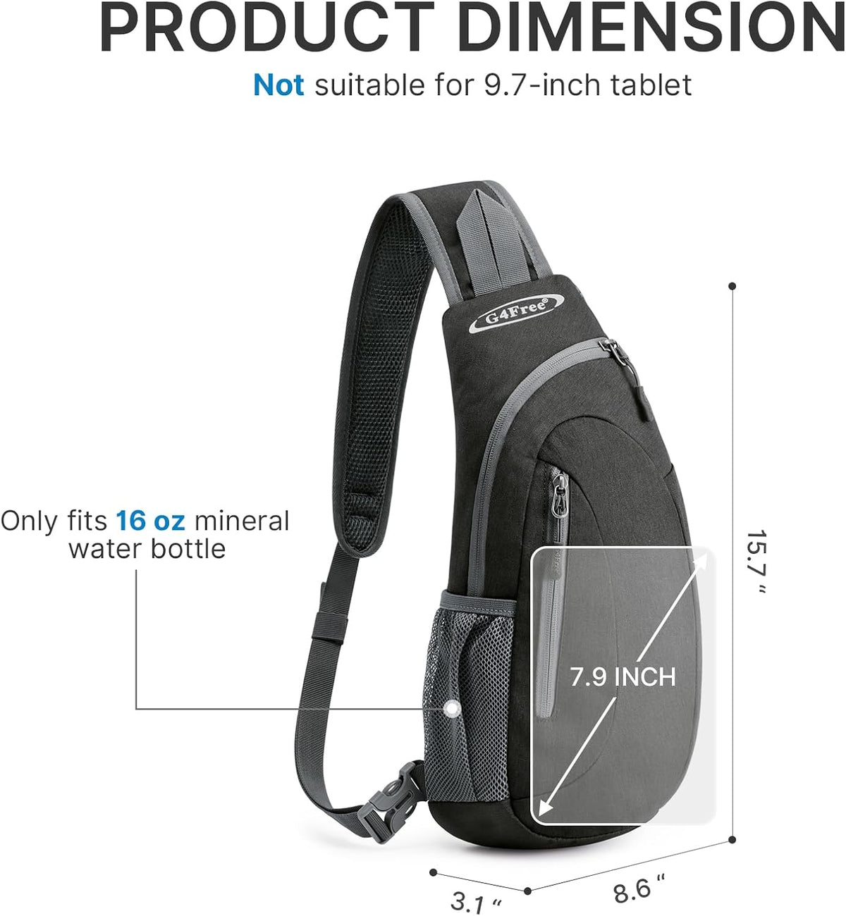 Small Shoulder Bag, Crossbody Bag, Crossbody Backpack, Anti-Theft Outdoor Backpack, Grey/Orange, S, Sling Backpacks | Durable Nylon Lightweight Sling Bag, Multi-Compartment, Adjustable Strap Chest Shoulder Bags Hiking Sports(Grey/Orange)