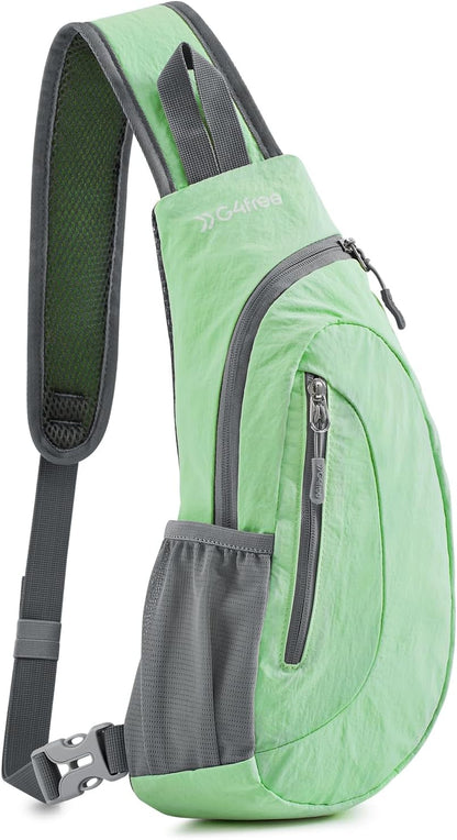 Small Shoulder Bag, Crossbody Bag, Crossbody Backpack, Anti-Theft Outdoor Backpack, Grey/Orange, S, Sling Backpacks | Durable Nylon Lightweight Sling Bag, Multi-Compartment, Adjustable Strap Chest Shoulder Bags Hiking Sports(Grey/Orange)