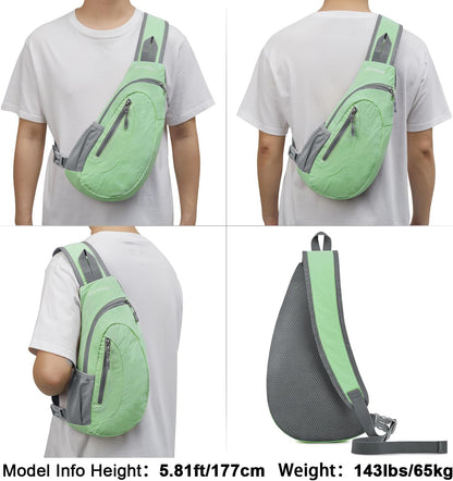 Small Shoulder Bag, Crossbody Bag, Crossbody Backpack, Anti-Theft Outdoor Backpack, Grey/Orange, S, Sling Backpacks | Durable Nylon Lightweight Sling Bag, Multi-Compartment, Adjustable Strap Chest Shoulder Bags Hiking Sports(Grey/Orange)