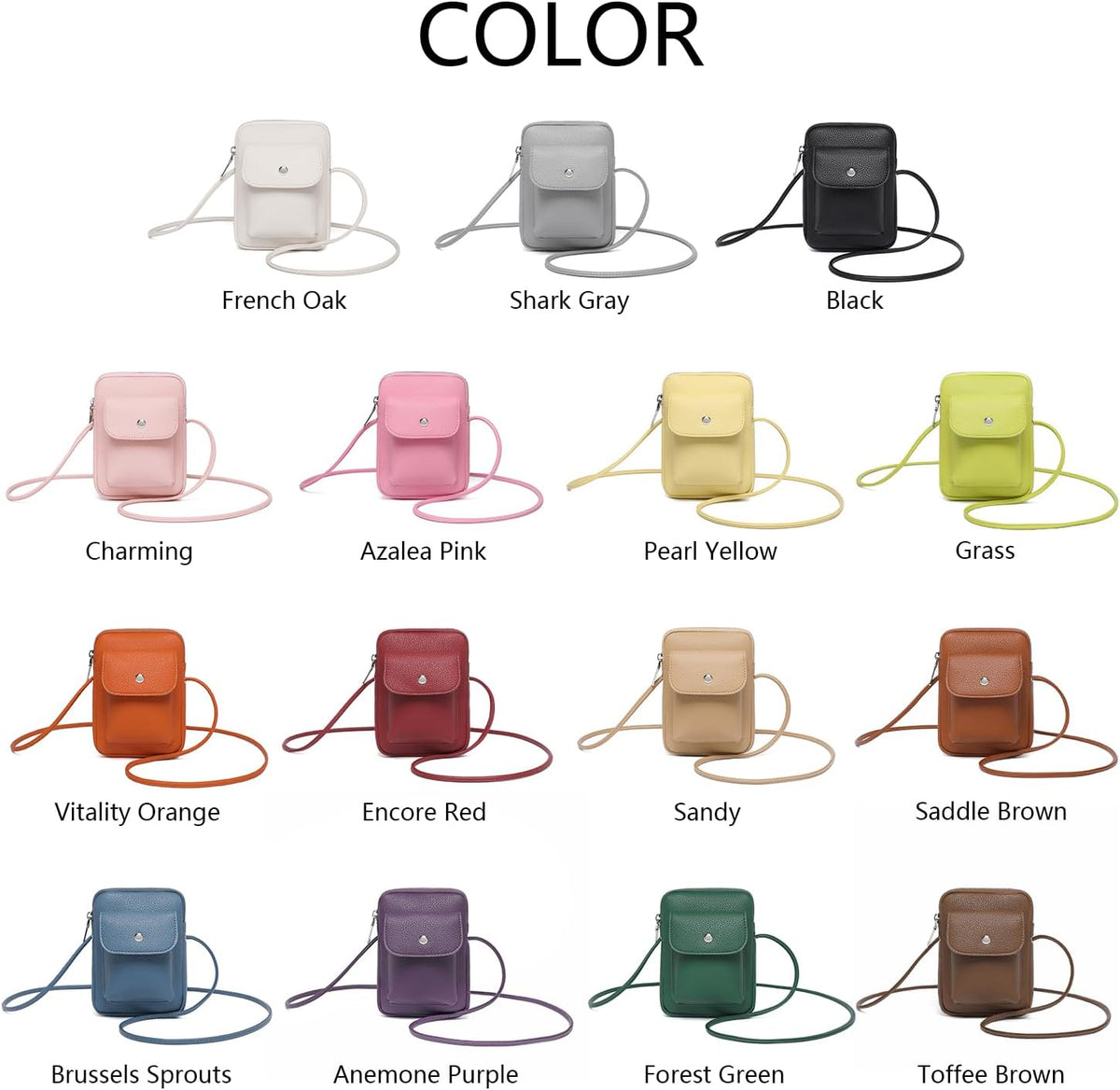 nylon Crossbody Lanyard Mobile Phone Bag Stylish Accessory With Adjustable Strap - Colors B