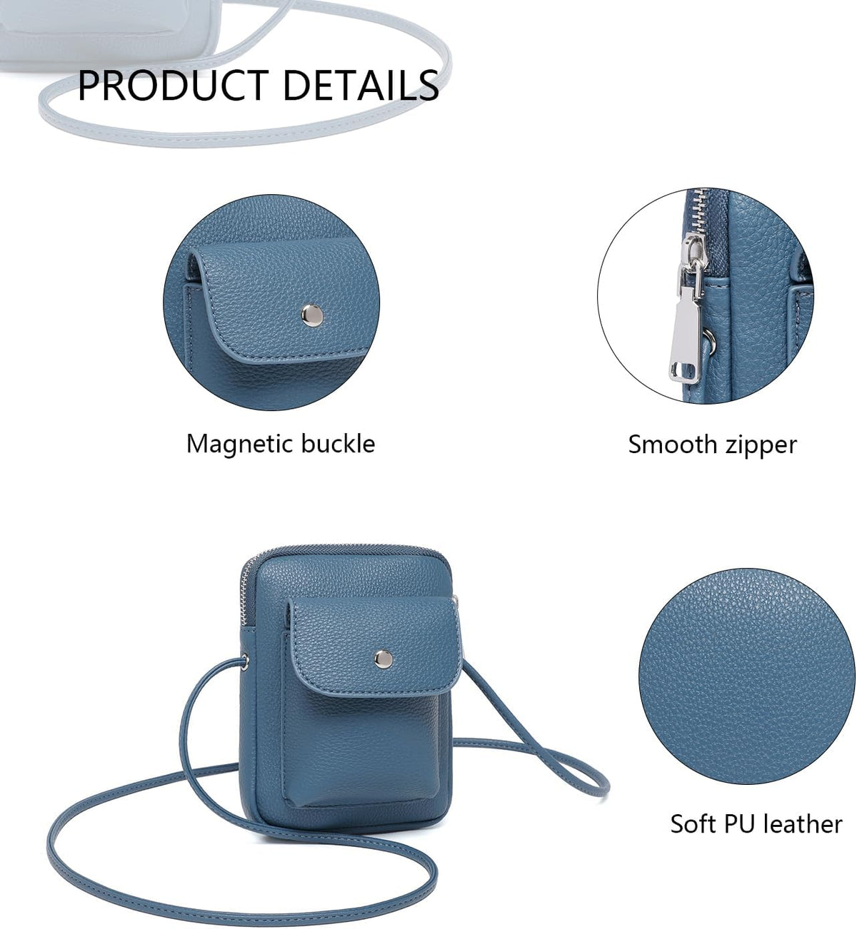 nylon Crossbody Lanyard Mobile Phone Bag Stylish Accessory With Adjustable Strap - Colors B