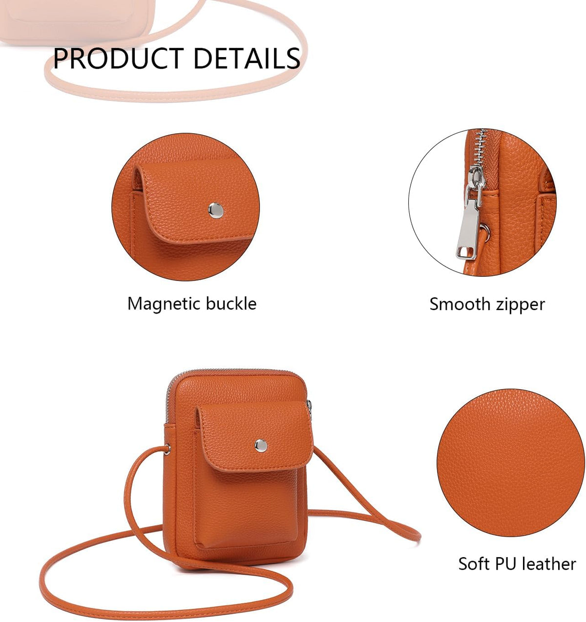 nylon Crossbody Lanyard Mobile Phone Bag Stylish Accessory With Adjustable Strap - Colors B