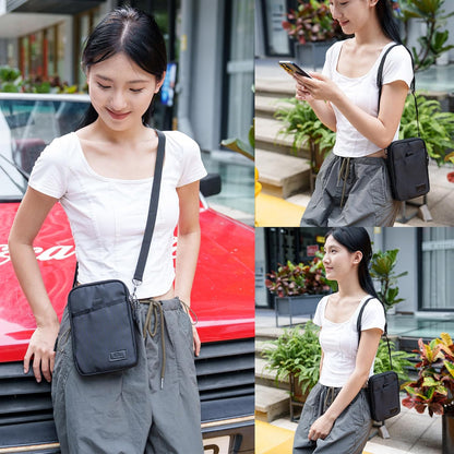 Travel Dual Phone Holster Waist Crossbody Bag Fits 4.5-6.7" Phone | dual zipper pockets, holds 2 phones, Belt crossbody carry, with Shoulder Strap for 4.5-6.8 Inch 17 16 15 Pro Max 26 S25 phone