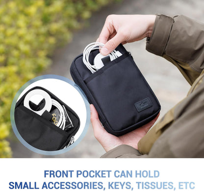 Travel Dual Phone Holster Waist Crossbody Bag Fits 4.5-6.7" Phone | dual zipper pockets, holds 2 phones, Belt crossbody carry, with Shoulder Strap for 4.5-6.8 Inch 17 16 15 Pro Max 26 S25 phone
