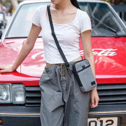 Travel Dual Phone Holster Waist Crossbody Bag Fits 4.5-6.7" Phone | dual zipper pockets, holds 2 phones, Belt crossbody carry, with Shoulder Strap for 4.5-6.8 Inch 17 16 15 Pro Max 26 S25 phone