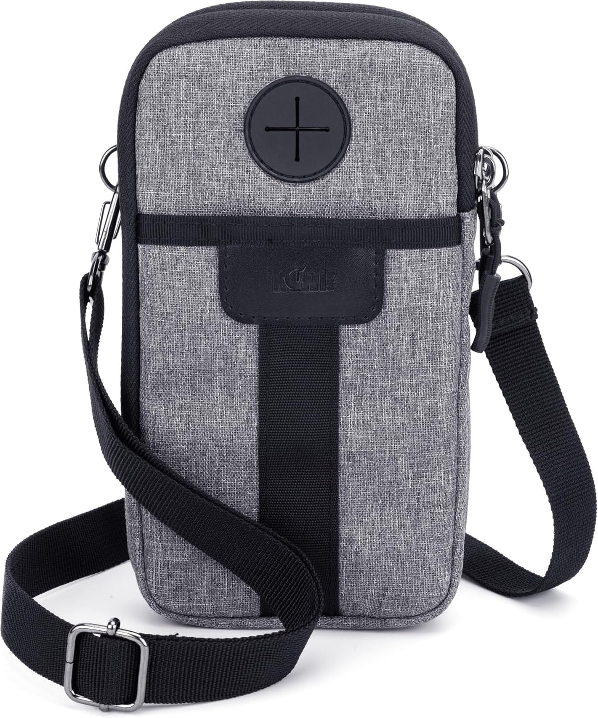 Travel Dual Phone Holster Waist Crossbody Bag Fits 4.5-6.7" Phone | dual zipper pockets, holds 2 phones, Belt crossbody carry, with Shoulder Strap for 4.5-6.8 Inch 17 16 15 Pro Max 26 S25 phone