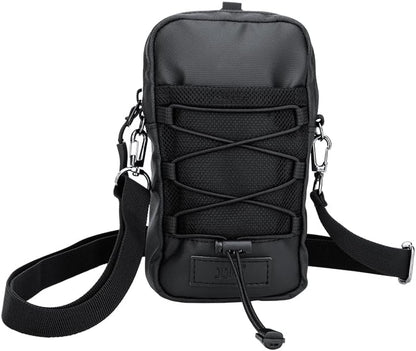 Travel Dual Phone Holster Waist Crossbody Bag Fits 4.5-6.7" Phone | dual zipper pockets, holds 2 phones, Belt crossbody carry, with Shoulder Strap for 4.5-6.8 Inch 17 16 15 Pro Max 26 S25 phone