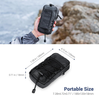 Travel Dual Phone Holster Waist Crossbody Bag Fits 4.5-6.7" Phone | dual zipper pockets, holds 2 phones, Belt crossbody carry, with Shoulder Strap for 4.5-6.8 Inch 17 16 15 Pro Max 26 S25 phone