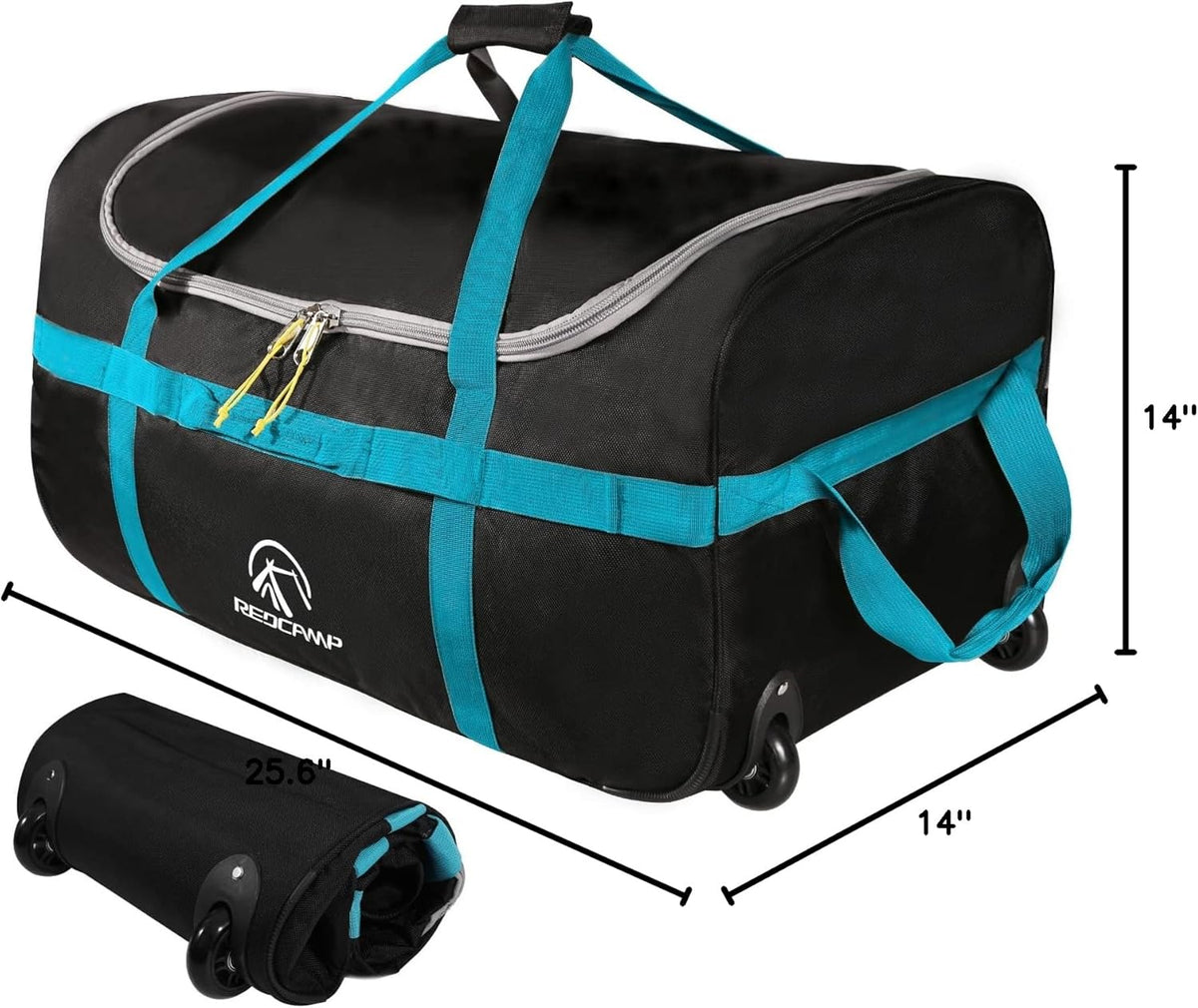 85L/120L/140L Foldable Duffle Bag with Wheels, Large Travel Duffel Bag