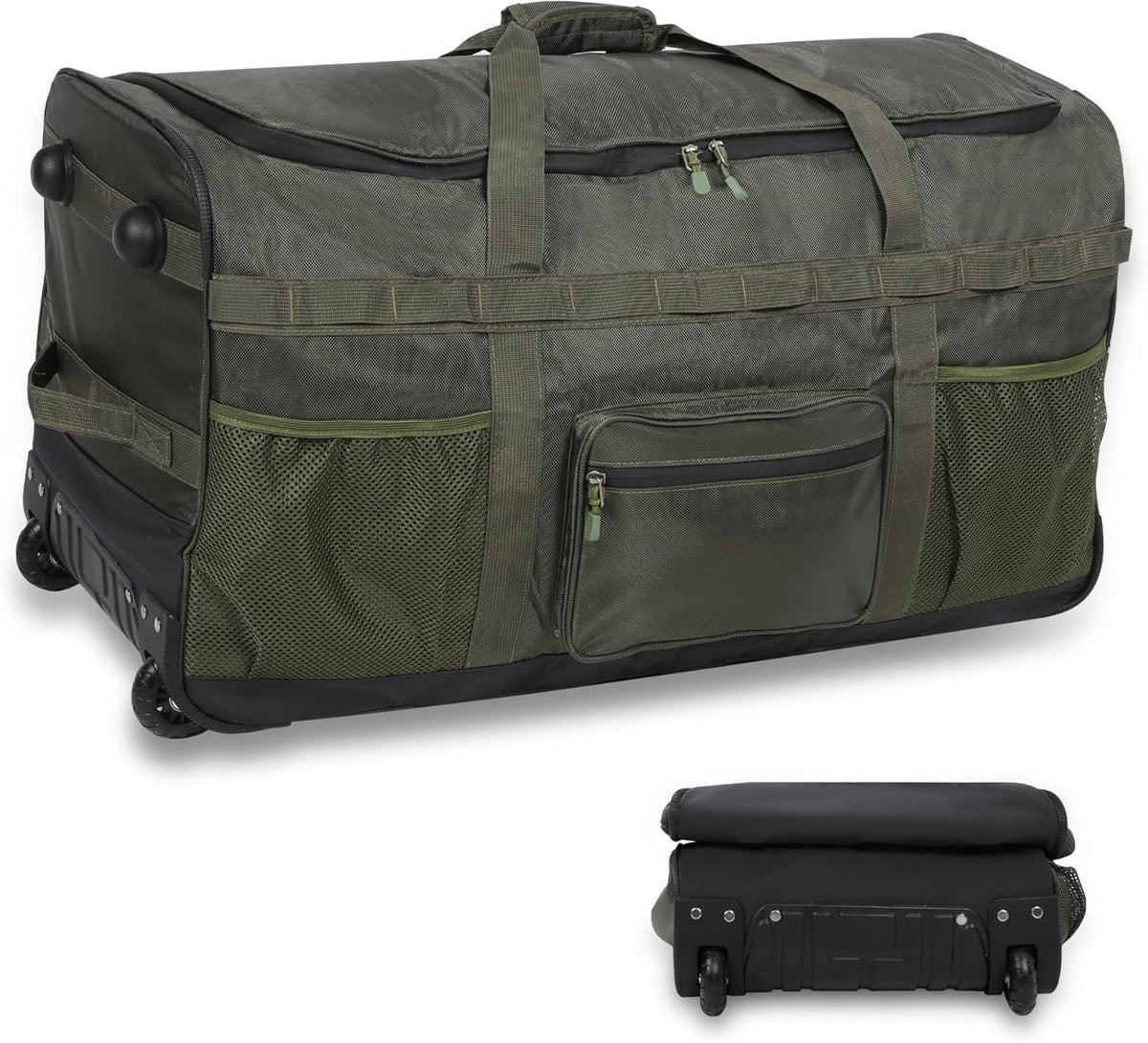 85L/120L/140L Foldable Duffle Bag with Wheels, Large Travel Duffel Bag