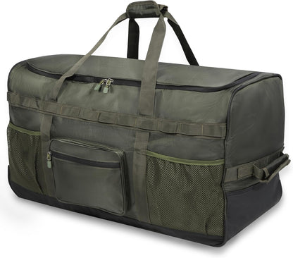 85L/120L/140L Foldable Duffle Bag with Wheels, Large Travel Duffel Bag