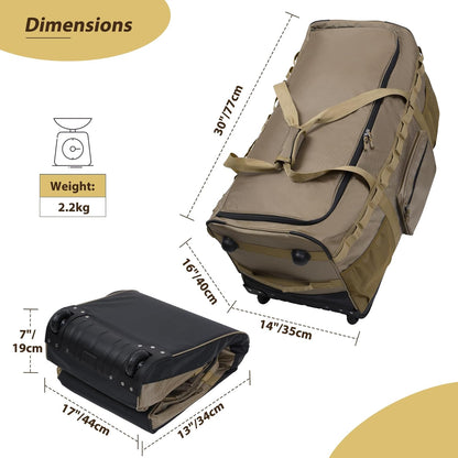 85L/120L/140L Foldable Duffle Bag with Wheels, Large Travel Duffel Bag