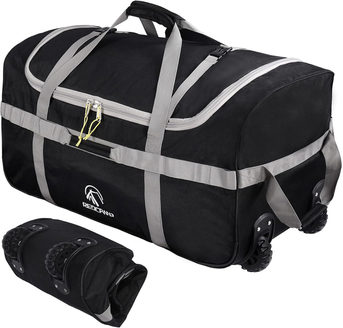 85L/120L/140L Foldable Duffle Bag with Wheels, Large Travel Duffel Bag