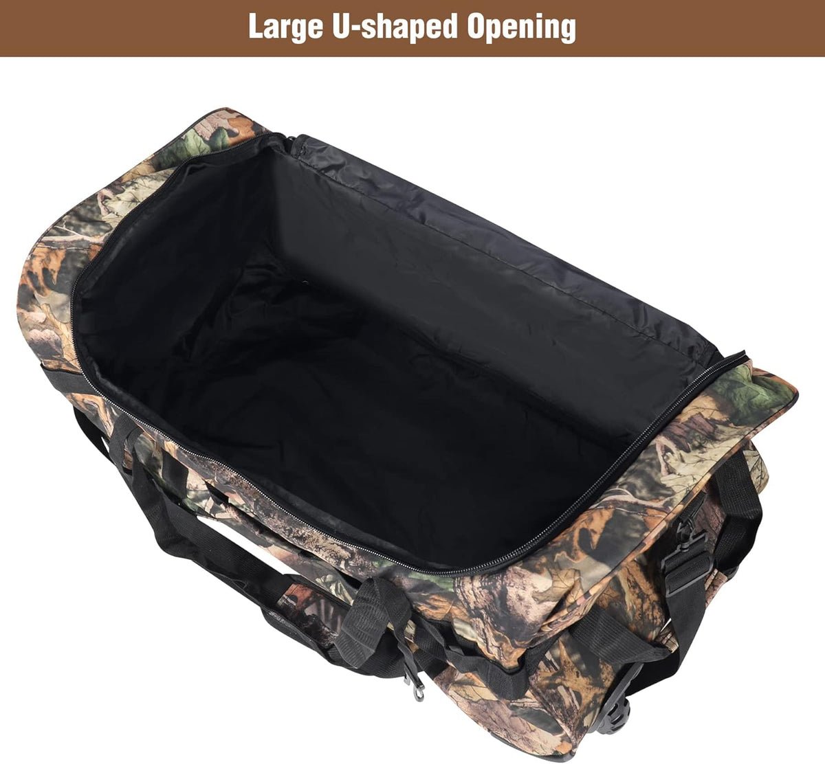 85L/120L/140L Foldable Duffle Bag with Wheels, Large Travel Duffel Bag