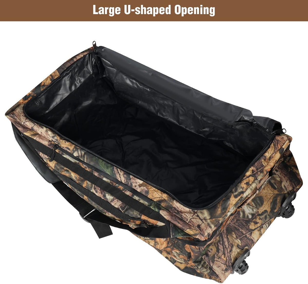 85L/120L/140L Foldable Duffle Bag with Wheels, Large Travel Duffel Bag
