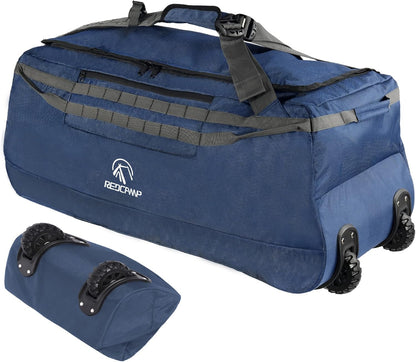 85L/120L/140L Foldable Duffle Bag with Wheels, Large Travel Duffel Bag