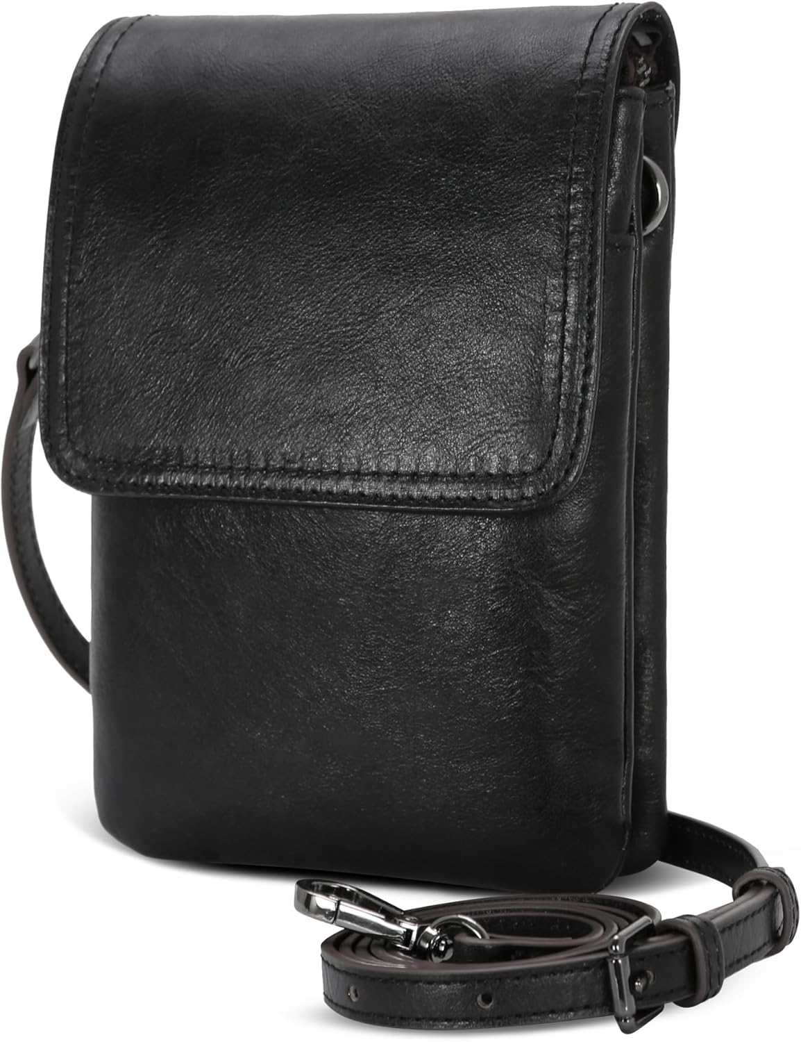 Rfid Blocking Small Crossbody Bag for Women Travel Classic Style | Genuine Leather，Adjustable Shoulder Strap,Fits 6.9" Phone,Anti-Theft Purse,Perfect for Daily Use and Weekend Travel
