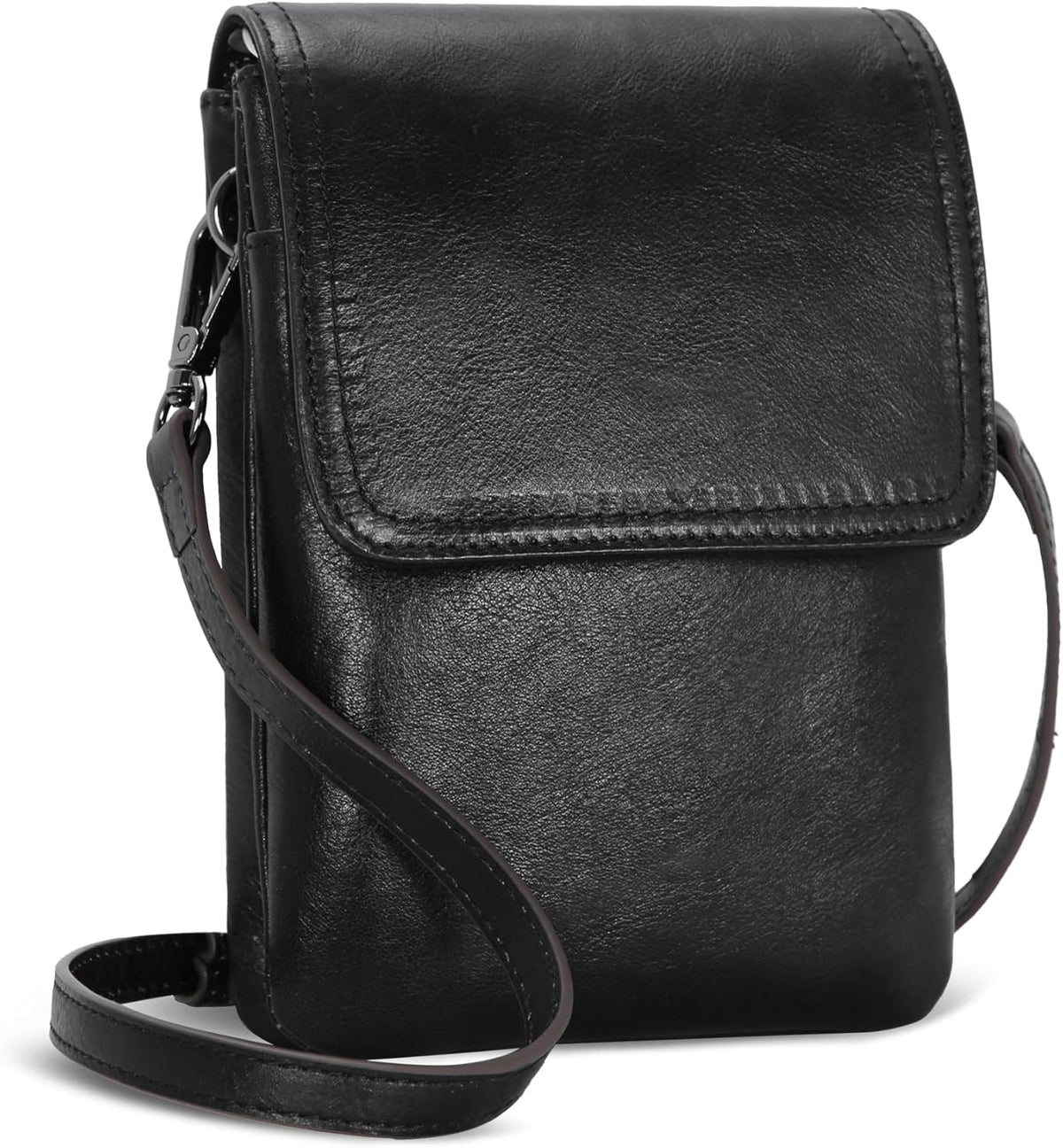 Rfid Blocking Small Crossbody Bag for Women Travel Classic Style | Genuine Leather，Adjustable Shoulder Strap,Fits 6.9" Phone,Anti-Theft Purse,Perfect for Daily Use and Weekend Travel